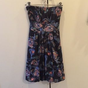 Multicolor Strapless Sun Dress